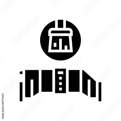 salt cell maintenance glyph icon vector. salt cell maintenance sign. isolated contour symbol black illustration