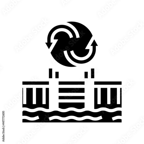 pool remodeling services glyph icon vector. pool remodeling services sign. isolated contour symbol black illustration