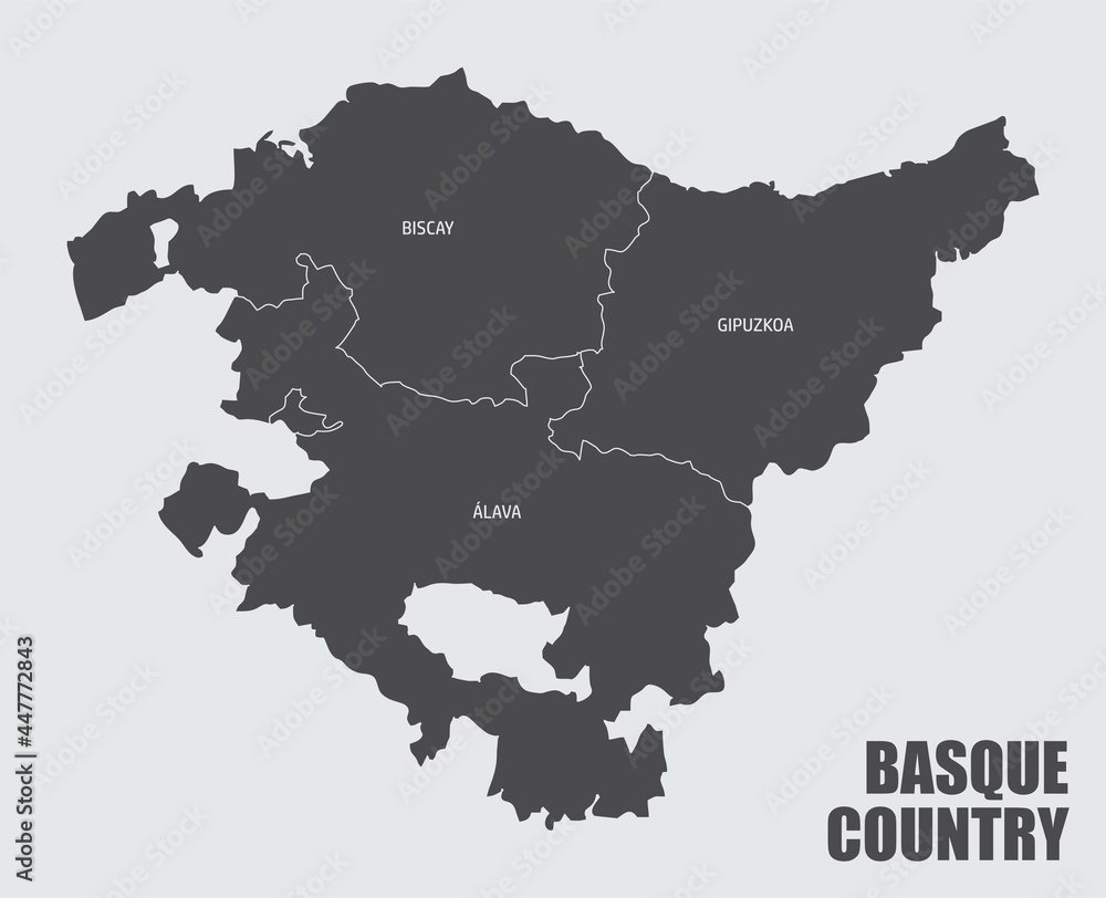 Obraz premium Basque Country region map