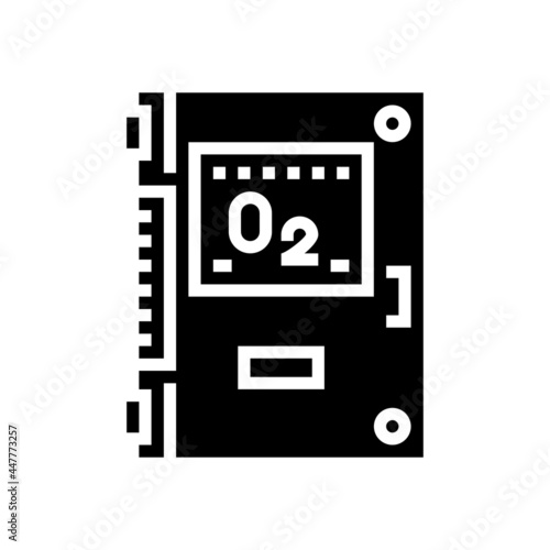 pool ozonator glyph icon vector. pool ozonator sign. isolated contour symbol black illustration