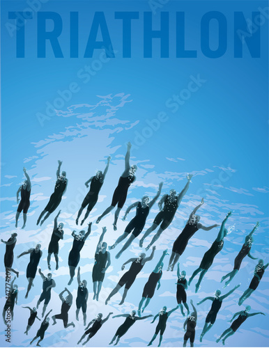 Triathlon
View of the beginning of a submerged swimming test 