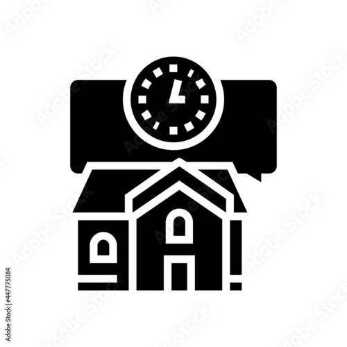 short term rent glyph icon vector. short term rent sign. isolated contour symbol black illustration