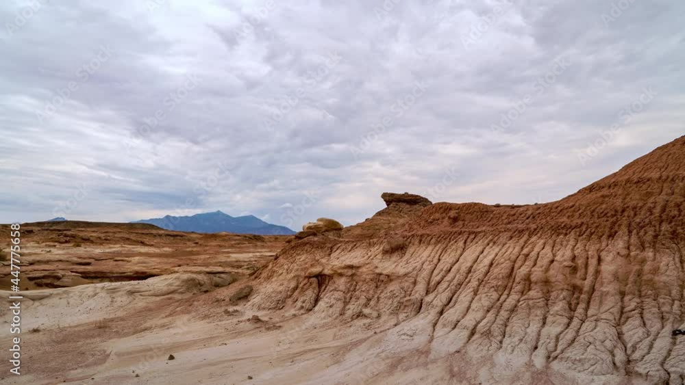 Timelapse of clouds moving over the red desert landscape in Mars Utah looking towards the Henry Mountains. Timelapse of clouds moving over the red desert landscape in Mars Utah looking towards the Henry Mountains.