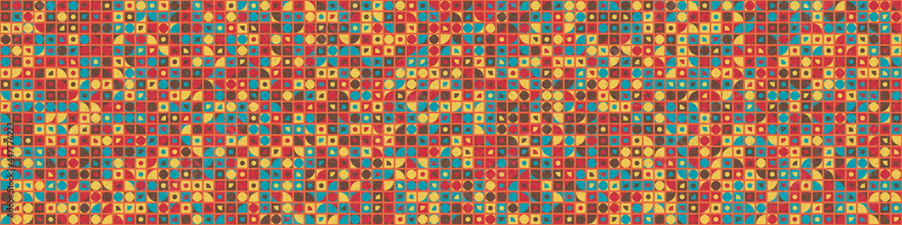 Fototapeta premium Abstract Geometric Pattern generative computational art illustration