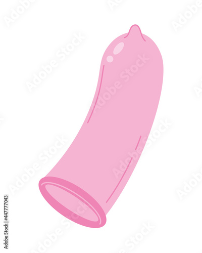 pink condom open