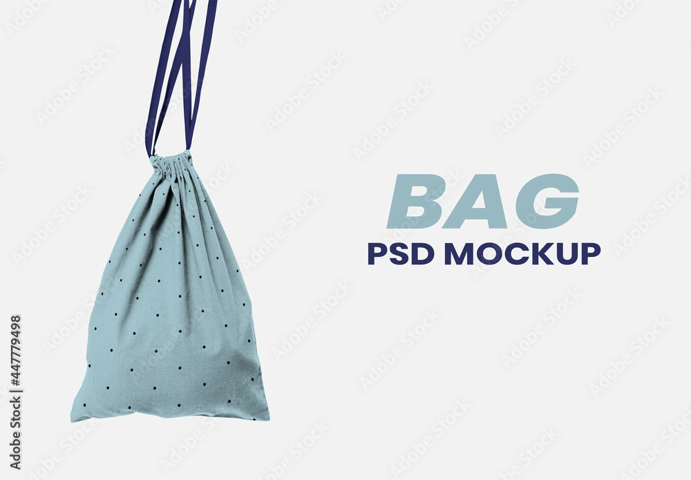 Drawstring Pouch Bag Mockup Stock Template Adobe Stock