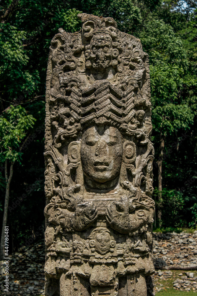 Copan Mayan Ruins Statue