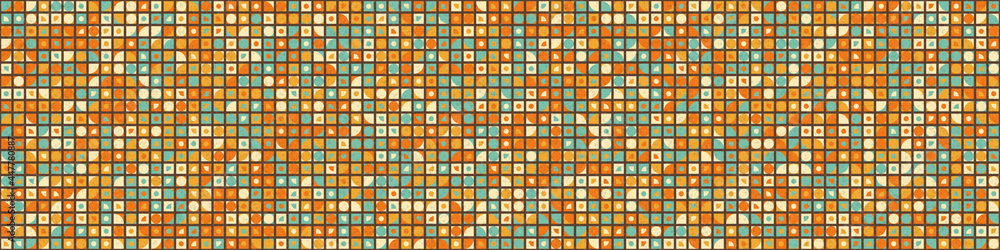 Fototapeta premium Abstract Geometric Pattern generative computational art illustration