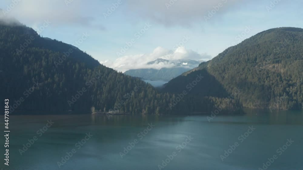 Lake and mountains aerial Lake and mountains aerial
