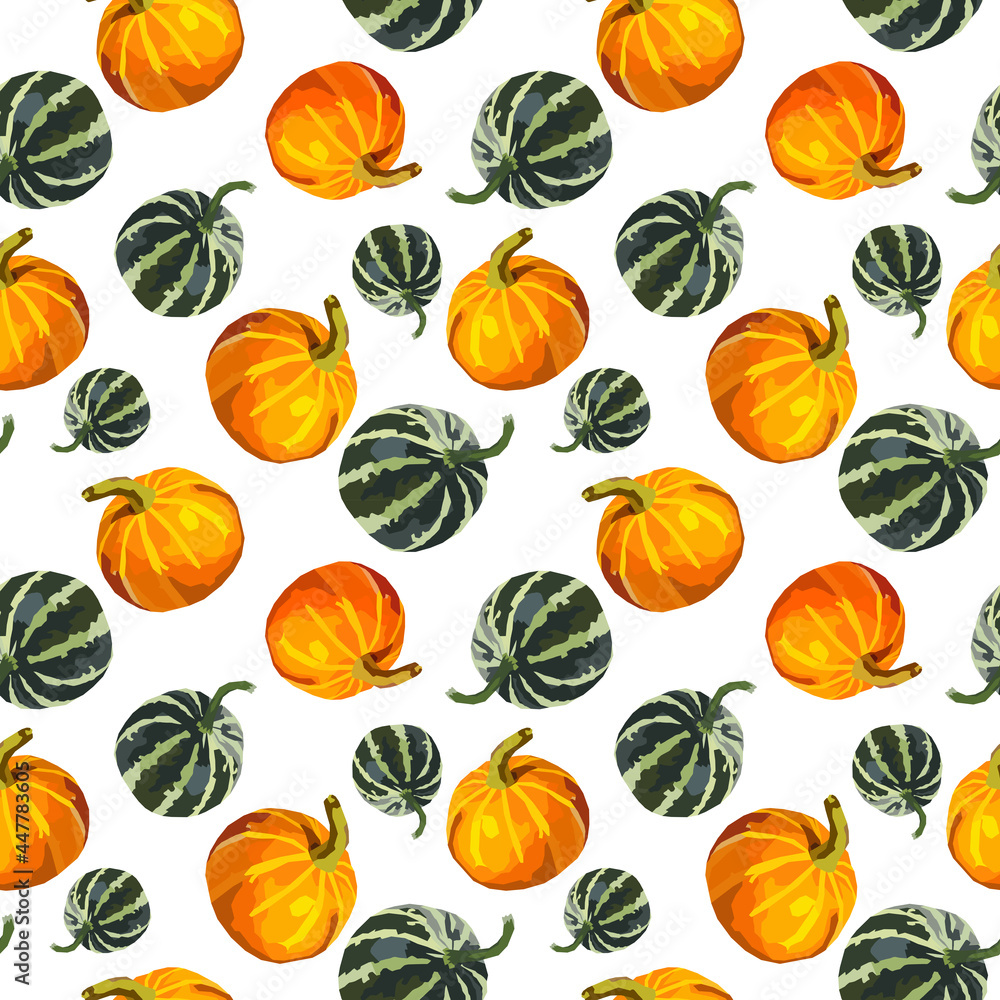 Pumpkins vegetable seamless background Pumpkins vegetable seamless background