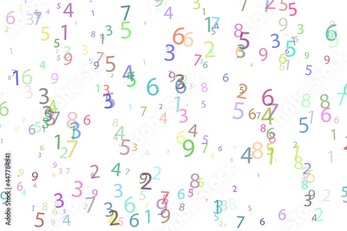 colorful numbers counter design art