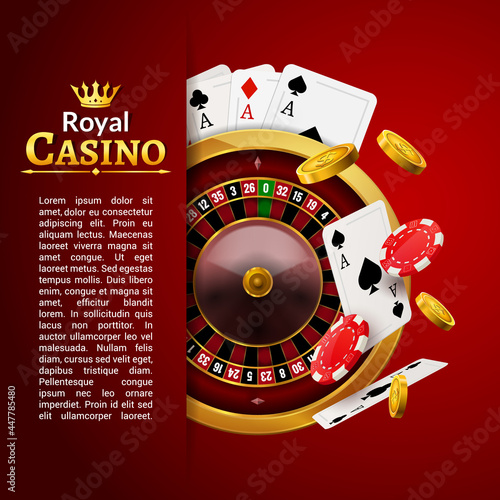 Roulette casino vector poker background, gambling wheel table