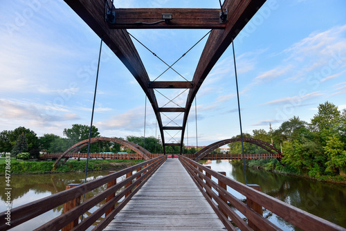 The Tridge a bridge that conects a three parts of  Midland, Michigan