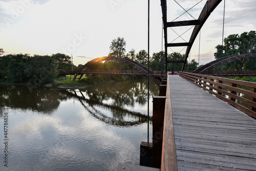 The Tridge a bridge that conects a three parts of  Midland, Michigan