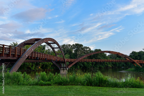 The Tridge a bridge that conects a three parts of  Midland, Michigan © Oquio