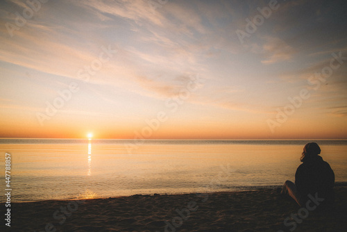 sunset on the beach