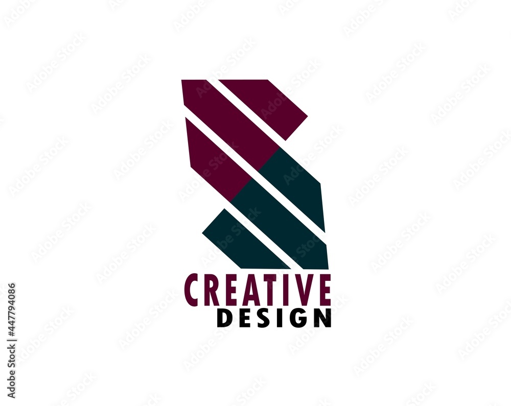 S Logo Design . company name initials Vector illustration