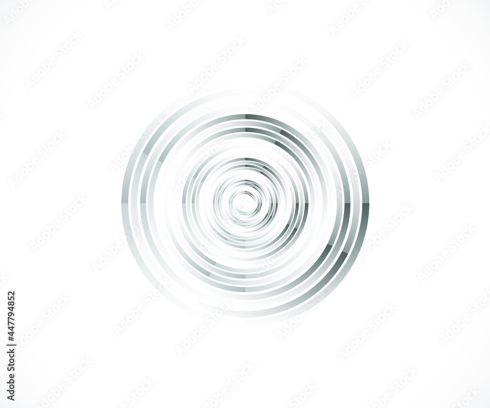 Fototapeta premium Abstract Lines in Circle Form, Design element, Geometric shape, Striped border frame for image, Technology round Logo, Spiral Vector Illustration