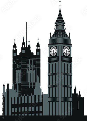 Vector Illustration of Big Ben in London