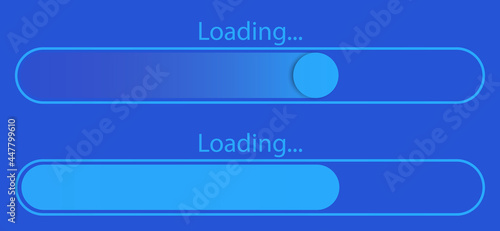 Loading bar icon. Creative web design element. Loading website progress. Vector illustration.