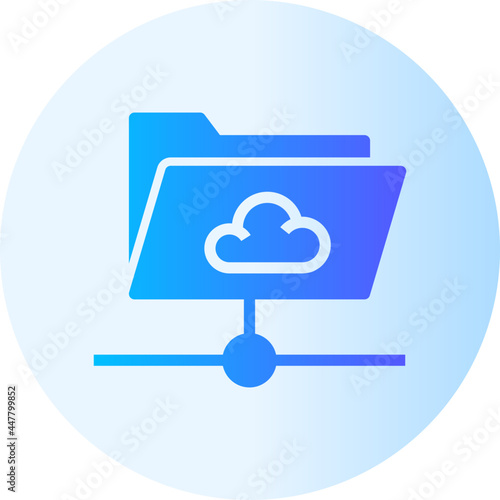 Hosting Folder flat gradient icon