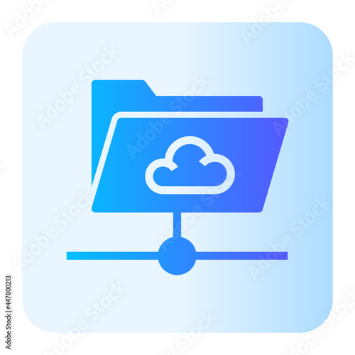 Hosting Folder flat gradient icon