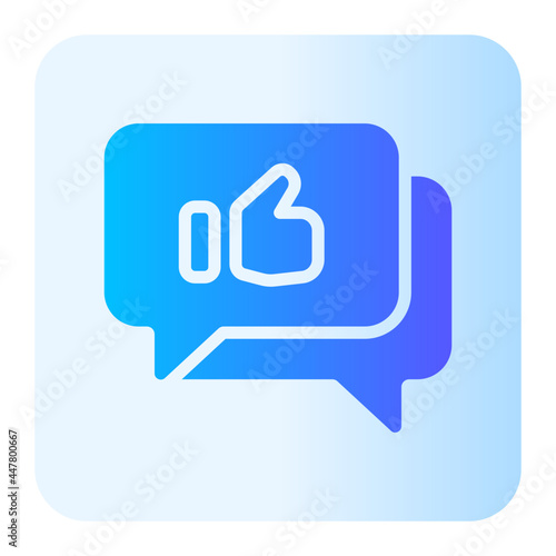 like communication flat gradient icon