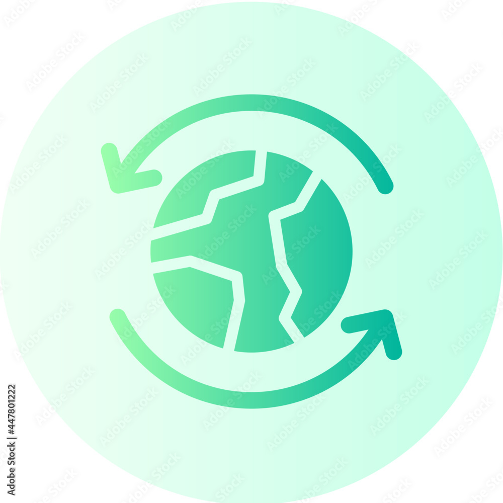 reload world flat gradient icon reload world flat gradient icon