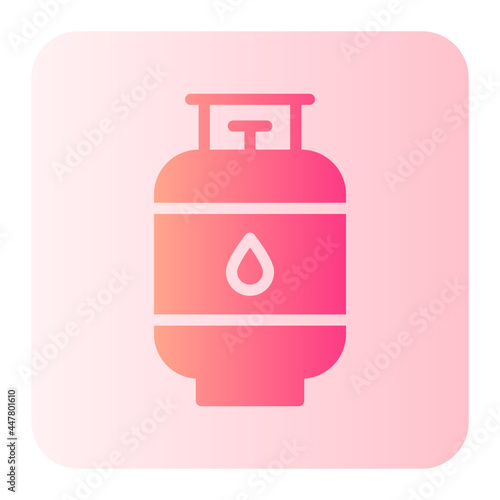 gas cylinder flat gradient icon photo