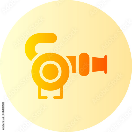 leaf blower flat gradient icon