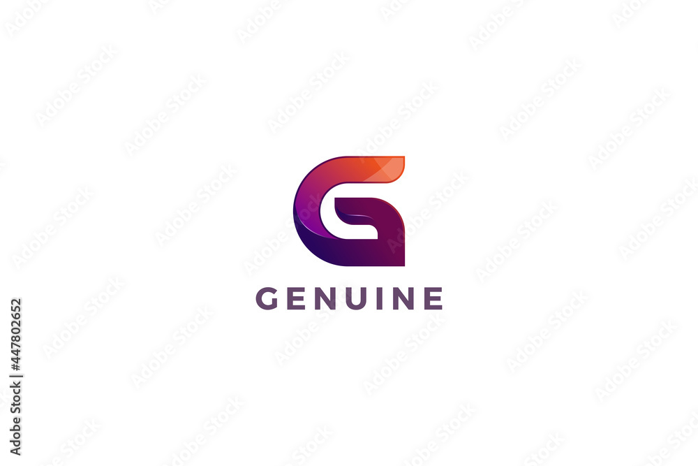 Letter G 3d creative genuine purple color technological corporate logo design Letter G 3d creative genuine purple color technological corporate logo design