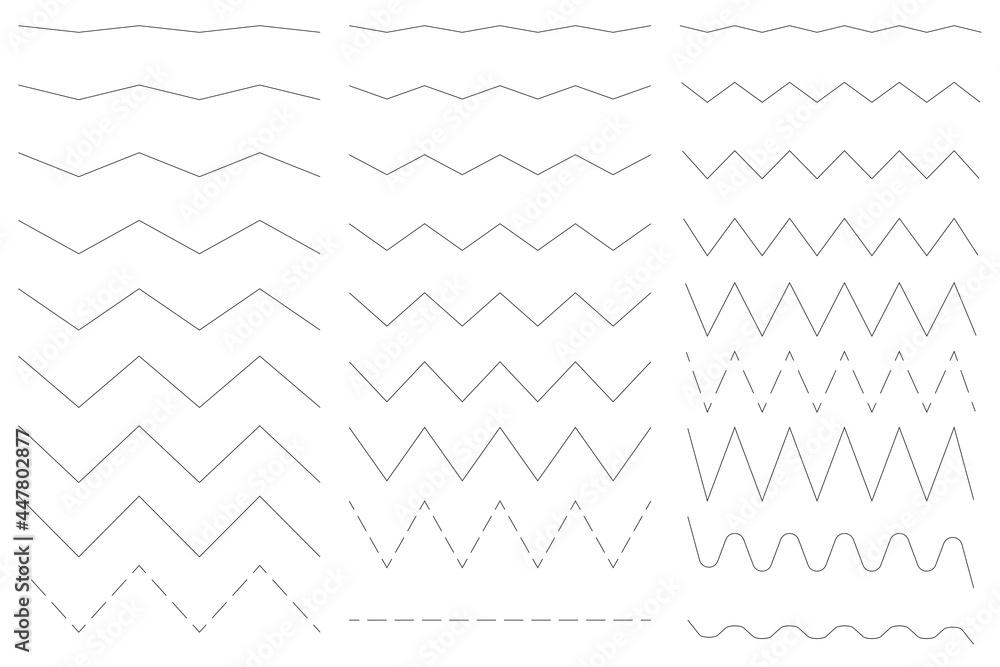 Abstract lines for decoration design. Wave line pattern. Vintage divider set. Vector illustration.