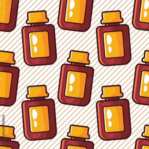 cough syrup seamless pattern vector illustration  photo