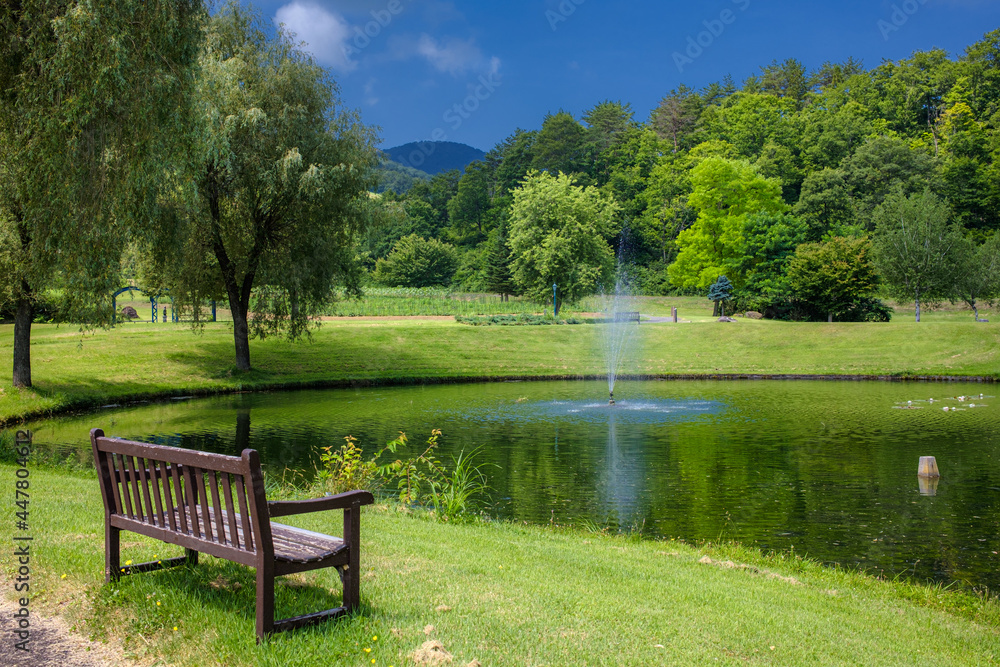 長野県・木島平村 やまびこの丘公園の風景