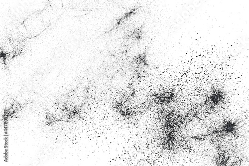 Dark Messy Dust Overlay Distress Background. Easy To Create Abstract Dotted, Scratched, Vintage Effect With Noise And Grain © suroto