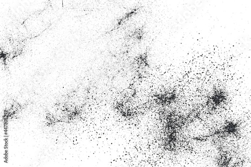 Dark Messy Dust Overlay Distress Background. Easy To Create Abstract Dotted, Scratched, Vintage Effect With Noise And Grain