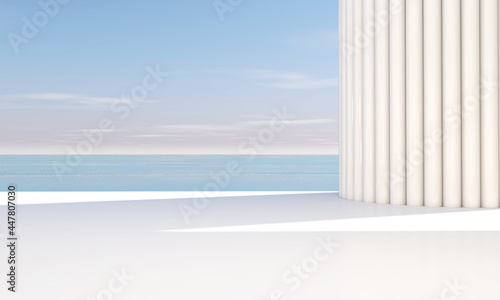 Empty room with Wall Background. 3D illustration  3D rendering 