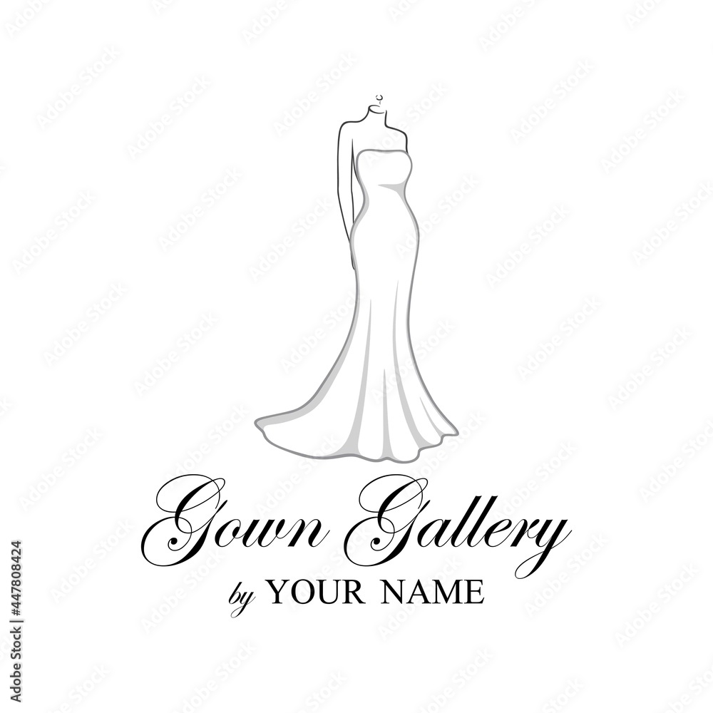 Silhouette Beautiful Bride with Flower Bouquet, Bridal Boutique Logo, Bridal  Gown Logo Vector Design Stock Vector - Illustration of beauty, bridal:  191766757