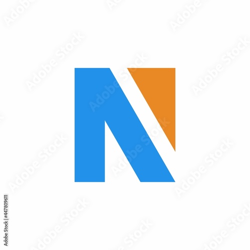 Free Download N letter initial monogram negative space logo - GFXLoad