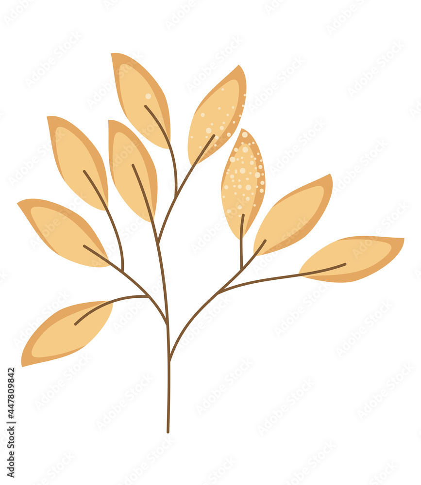branch with yellow leaves branch with yellow leaves