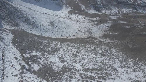 Tomas aérea de valle nevado, chile 