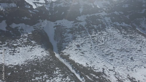 Tomas aérea de valle nevado, chile 