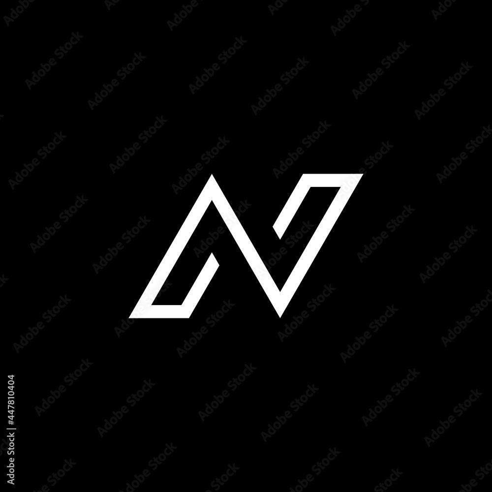 N letter initial monogram negative space logo N letter initial monogram negative space logo