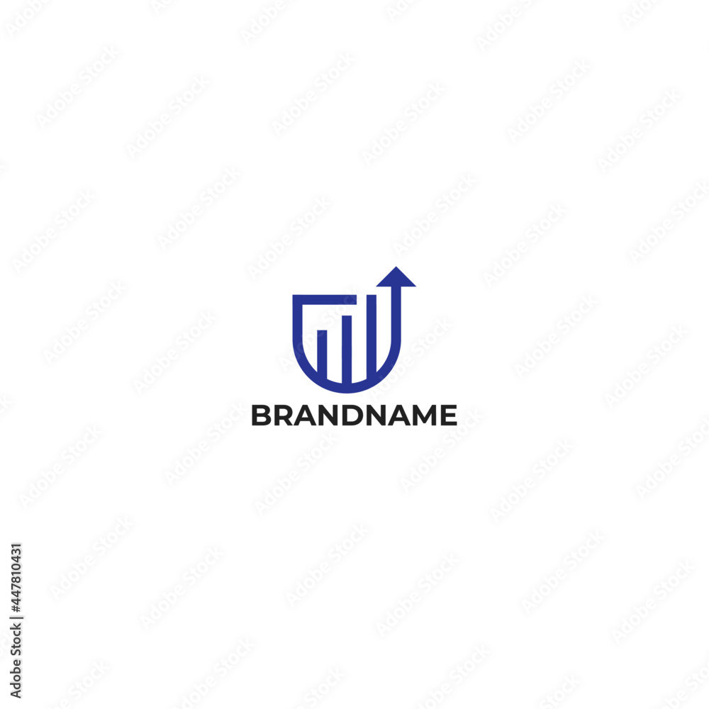 finance with chart bar and arrow sign symbol logo design finance with chart bar and arrow sign symbol logo design