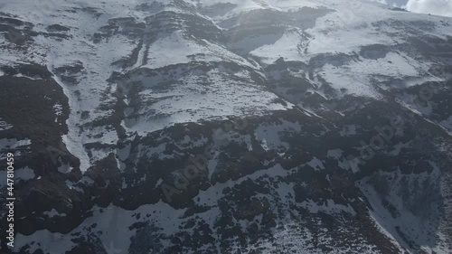 Tomas aérea de valle nevado, chile 