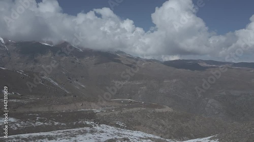 Tomas aérea de valle nevado, chile 