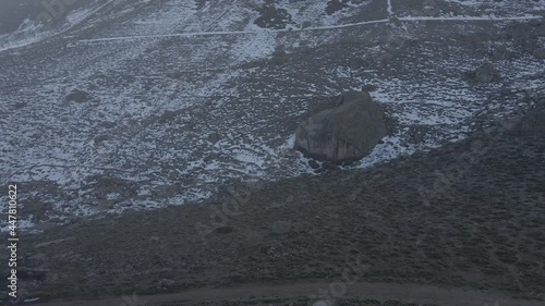 Tomas aérea de valle nevado, chile 