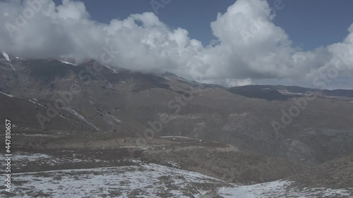 Tomas aérea de valle nevado, chile 