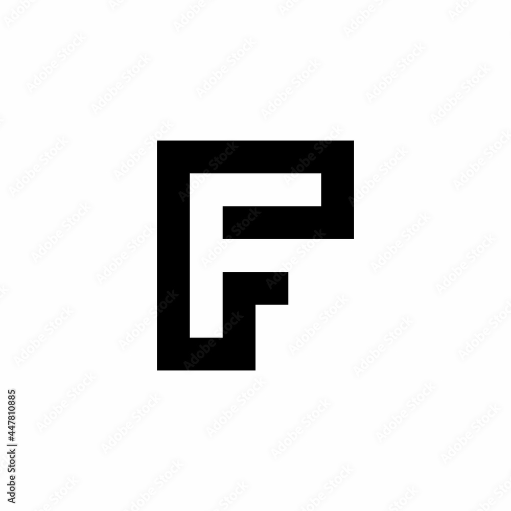 F letter initial monogram negative space logo F letter initial monogram negative space logo