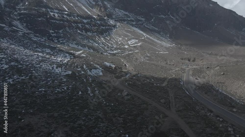 Tomas aérea de valle nevado, chile 
